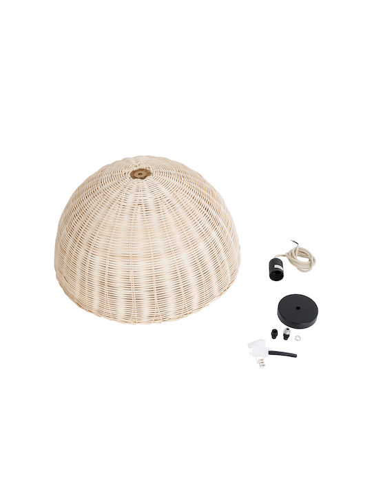GloboStar Montana Deckenleuchte Beiges Boho Raster mit Lampenbirnensockel E27 50x25x25cm