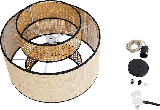 GloboStar Bravado Brown Boho Grid Pendant Ceiling Light with E27 Socket 40x35x35cm