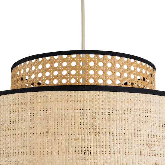 GloboStar Bravado Brown Boho Grid Pendant Ceiling Light with E27 Socket 40x35x35cm