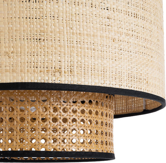GloboStar Bravado Brown Boho Grid Pendant Ceiling Light with E27 Socket 40x35x35cm