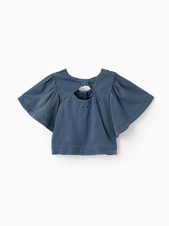 Zippy Kinderbluse Kurzarm Blau