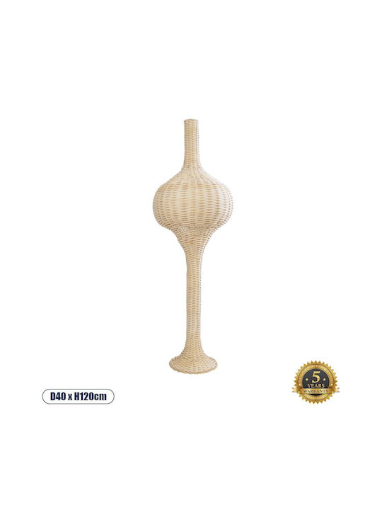 GloboStar Aladdin Stehleuchte H120xB40cm. mit Fassung für Lampe E27 Beige