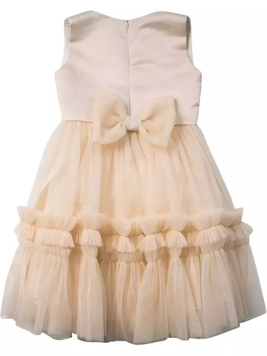 Children's Dress Tulle Beige