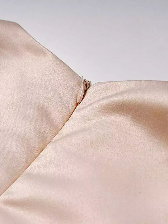 Children's Dress Tulle Beige