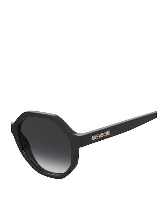 Moschino Women's Sunglasses with Black Plastic Frame and Black Lens MOL076/S 807/9O