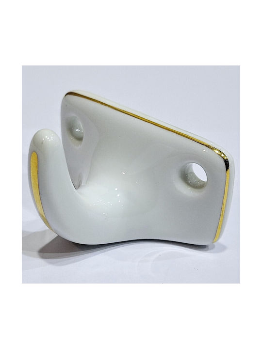 Agățătoare De Perete Din Polirosină Albă 6x3.8x3cm