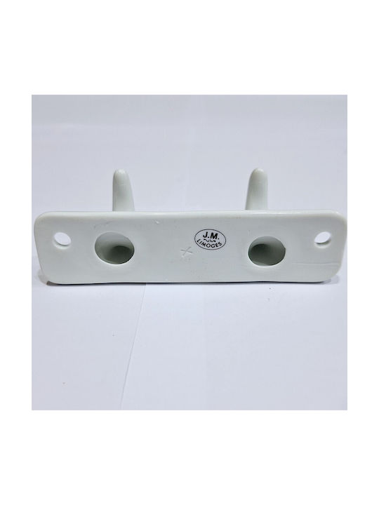 Wandhalterung Aus Polyresin 2 Haken Weiße 12x3.8x3cm