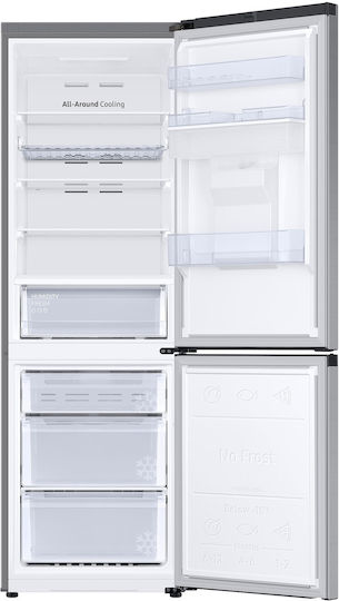 Samsung Kühl-Gefrierkombination 341Es NoFrost H185.3xB59.5xT65.8cm. Inox RB34C652ESA/EF