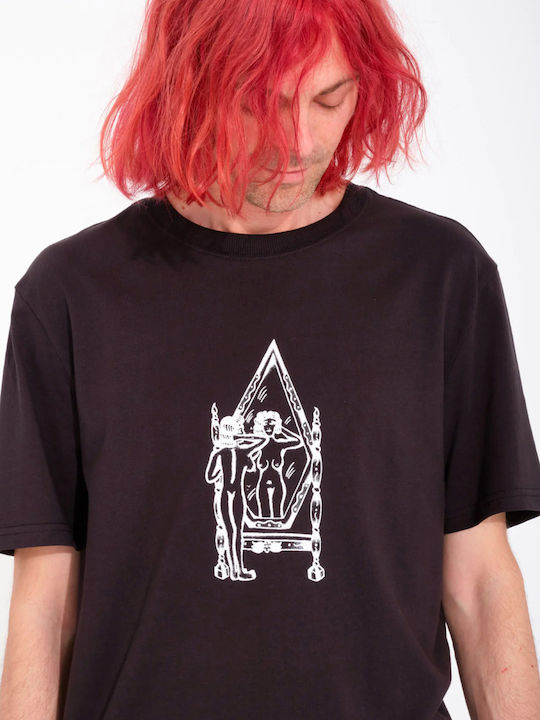 Volcom T-shirt Bărbătesc cu Mânecă Scurtă BLACK