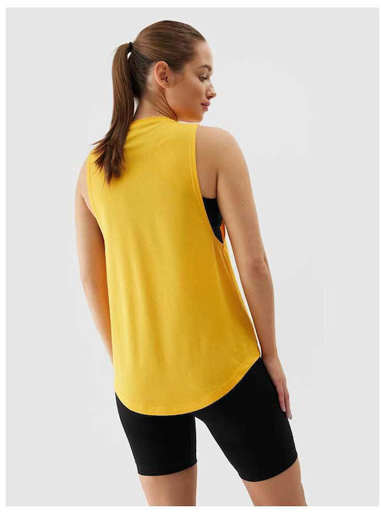 4F Women's Athletic Blouse Sleeveless Fast Drying Yellow