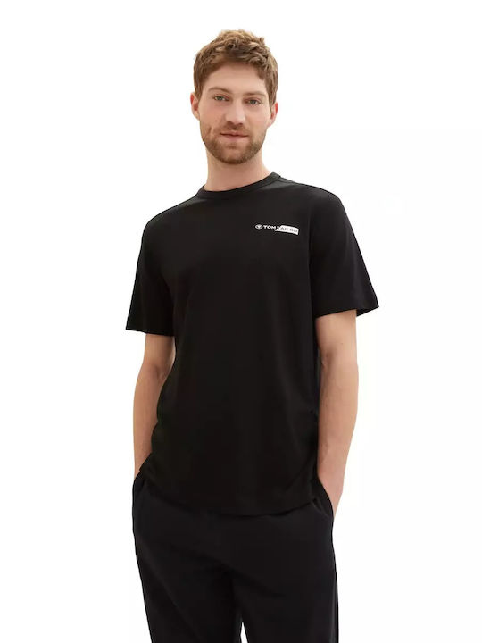 Tom Tailor T-shirt Bărbătesc cu Mânecă Scurtă BLACK