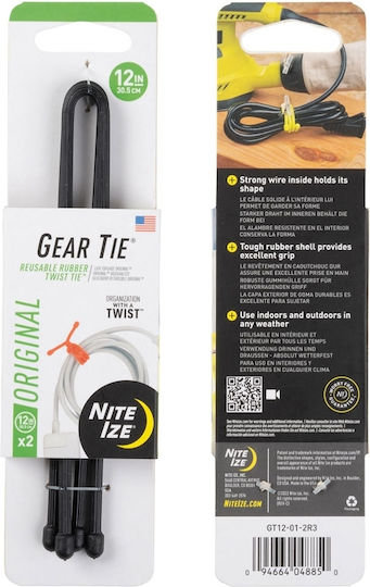 Niteize Kabelbinder Schwarz 2pcs GT12-01-2R3