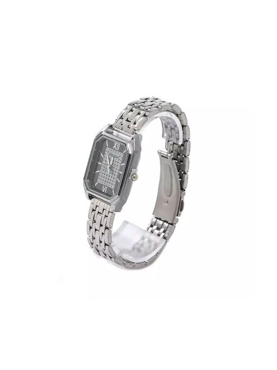 Nora's Accessories Watch with Silver Metal Bracelet