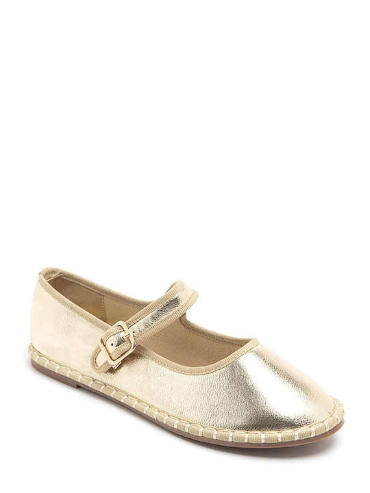 Keep Fred Synthetic Leather Ballerinas Gold