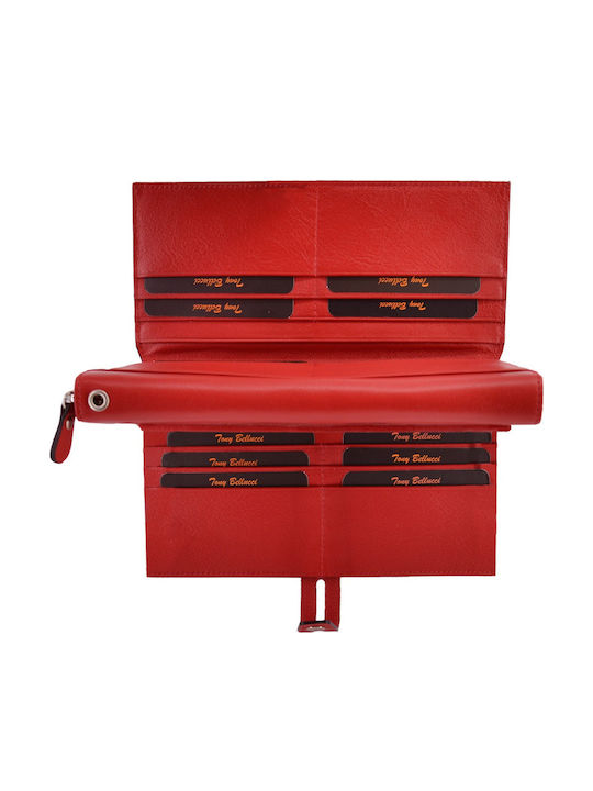 Large Leather Women's Wallet Classic Red