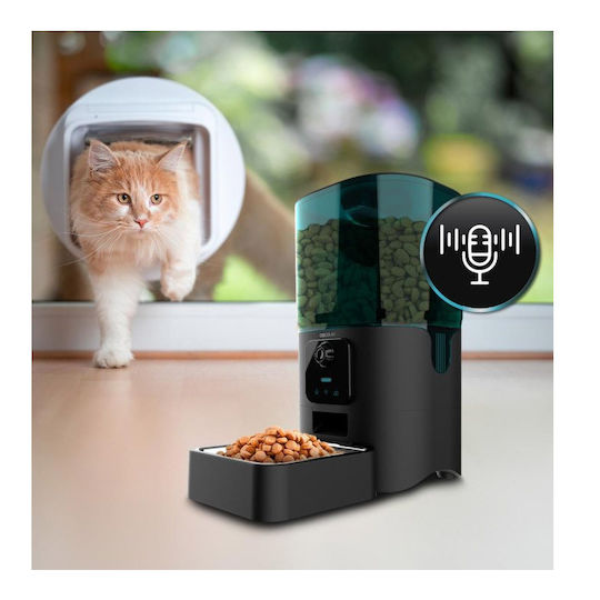 Cecotec Pumba 6000 Automat Bol din oțel inoxidabil Mâncare pentru Câine & Pisică 2x 6lt 18.5cm în Culoare Negru