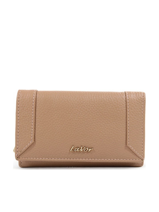 Small Leather Women's Wallet with RFID Nude