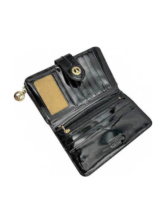 Large Women's Wallet Classic black-lustrine