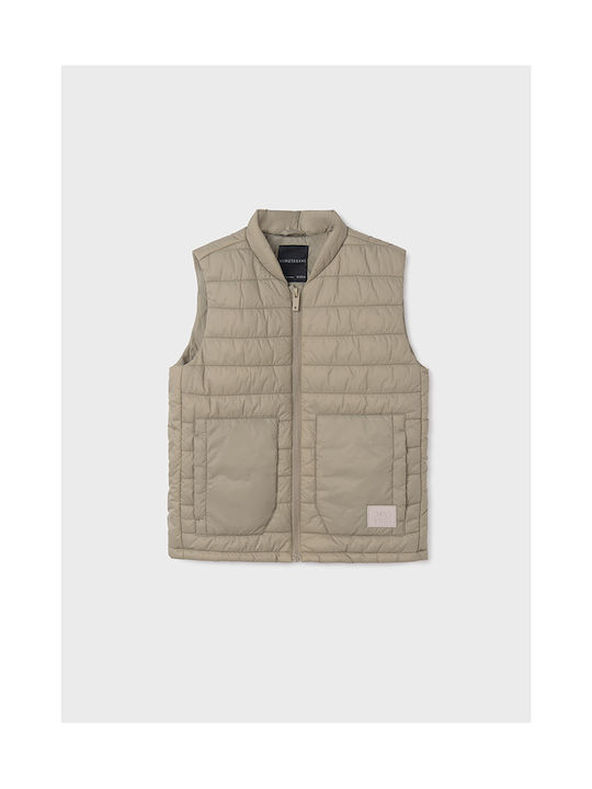 Mayoral Kids Casual Jacket Sleeveless Beige