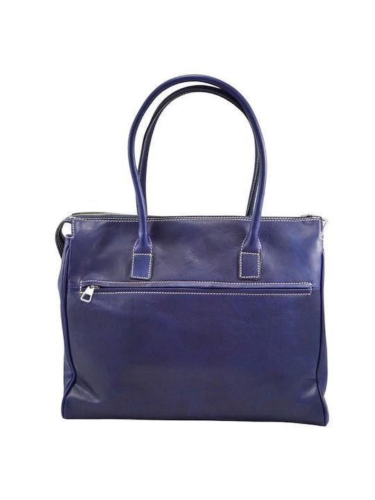 Leder Herren Aktentasche Blau