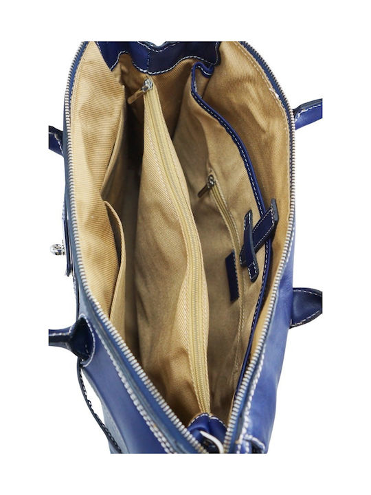 Leder Herren Aktentasche Blau