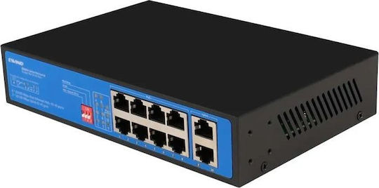 Ewind EW-S1910CF-AP Unmanaged L2 PoE Switch με 8 Θύρες Gigabit (1Gbps) Ethernet και 8 SFP Θύρες