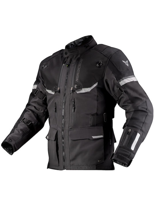 Nordcode Bărbătesc Jachetă de Motocicletă Cordura 4 Anotimpuri Impermeabil Negru