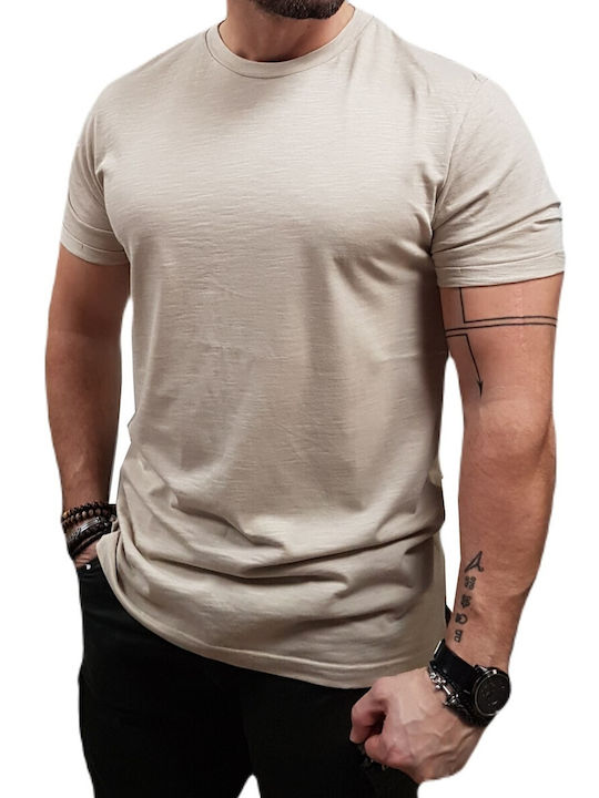 Vittorio Artist Men's Short Sleeve T-shirt Beige