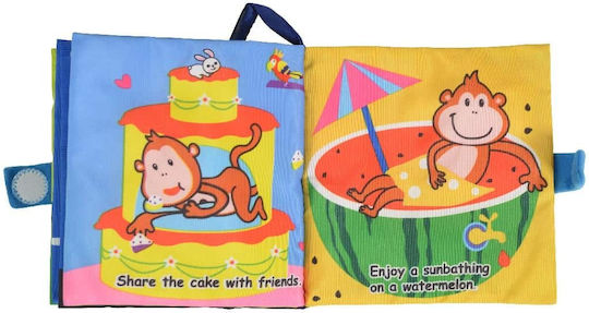 Jollybaby Aktivitätsbuch Monkey mit Sounds für 0++ Monate