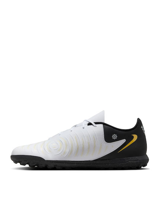 Nike Phantom GX II Club Football Shoes with Molded Cleats White / Metallic Gold Coin / Black