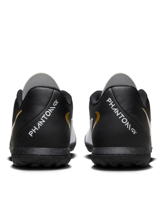 Nike Phantom GX II Club Football Shoes with Molded Cleats White / Metallic Gold Coin / Black