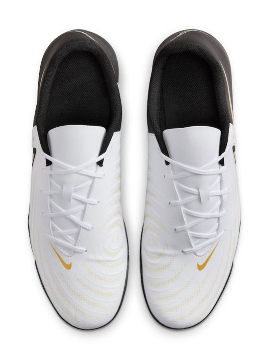 Nike Phantom GX II Club Football Shoes with Molded Cleats White / Metallic Gold Coin / Black