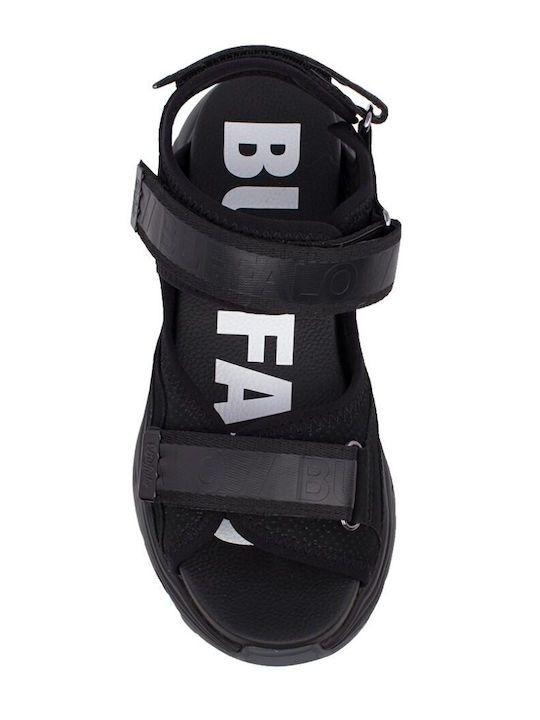 Sandale Sporty din Piele pentru Damă Negre