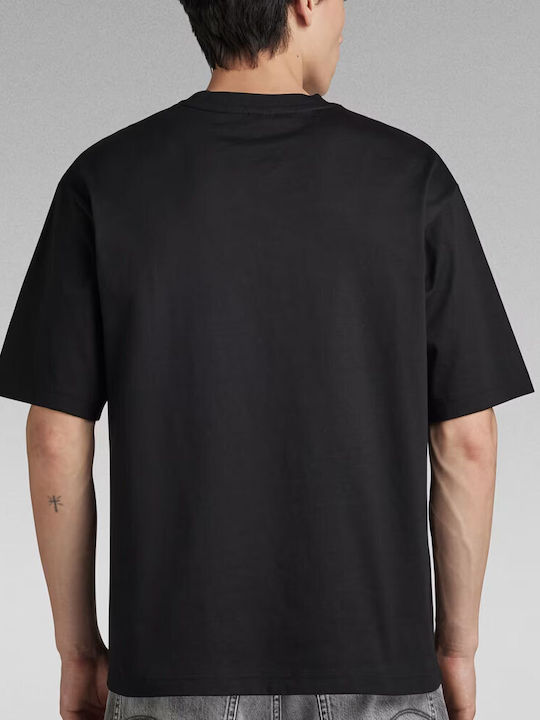 G-Star Raw Boxy R T-shirt Bărbătesc cu Mânecă Scurtă BLACK