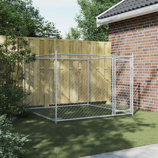 vidaXL Metallisches Hundepark 200x200x150cm Grau
