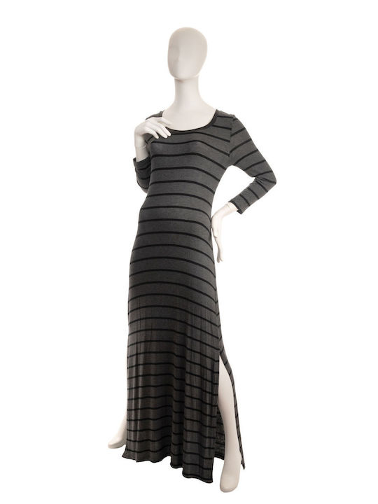 Lui E Lei Maxi Kleid Grey Black