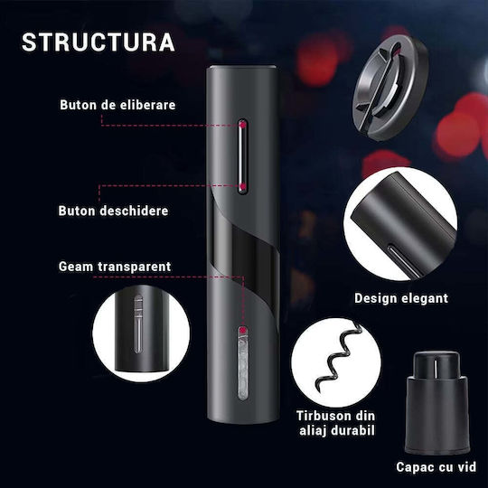 Cutie de prânz Deschizător de sticle și tirbușon Negru