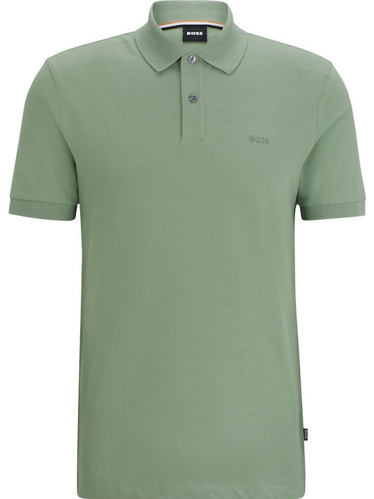 Pallas Polo Herrenbluse Kurzarm Grüne