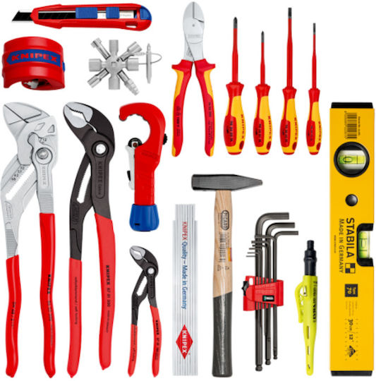 Knipex Τσάντα Πλάτης με 17 Εργαλεία Ηλεκτρολόγου