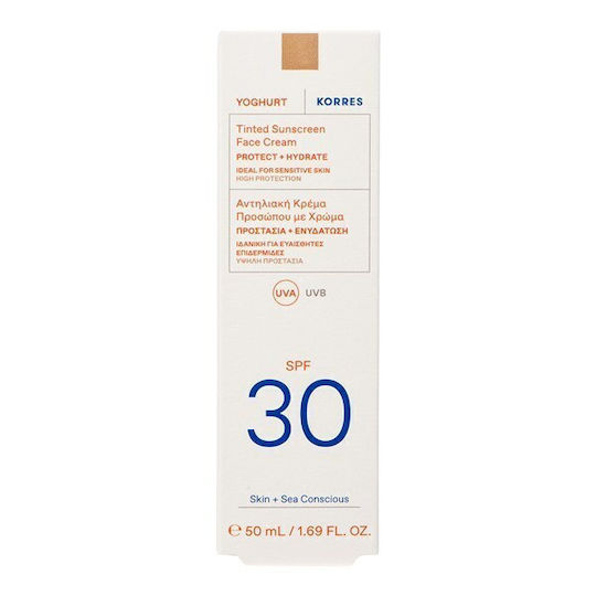 Korres Yoghurt Слънцезащитен Крем За Лице SPF30 С Цвят 50ml