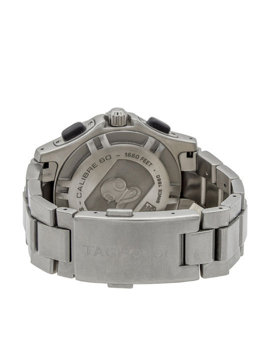 TAG Heuer Ανδρικό Ρολόι Μπαταρίας με Ασημί Μεταλλικό Μπρασελέ