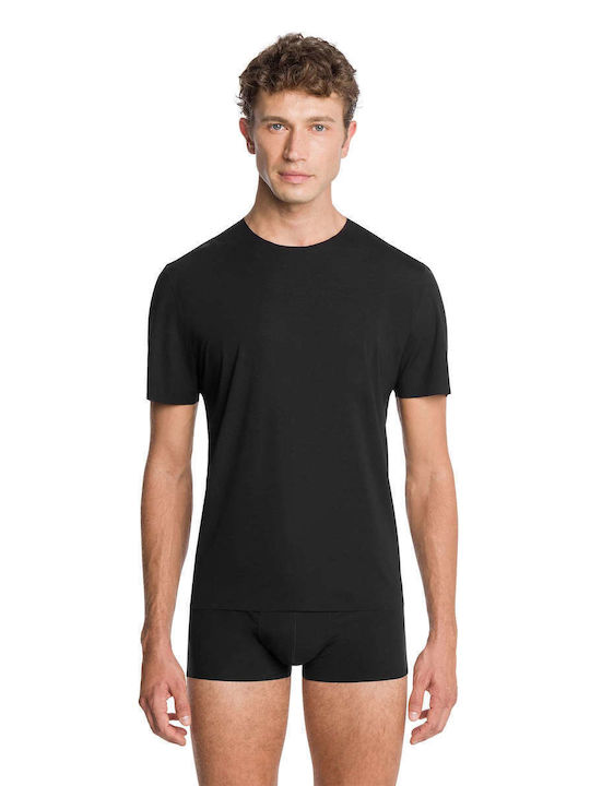 WOLFORD MEN'S UNDERWEAR PURE T-SHIRT BLACK