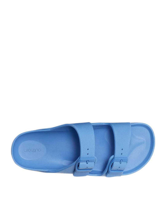 Frauen Flip Flops mit Plattform in Hellblau Farbe