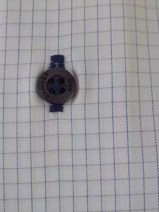 Long-sleeved Cotton Shirt Checked White