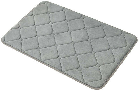 Non-Slip Bath Mat Microfiber Grey 50x40cm