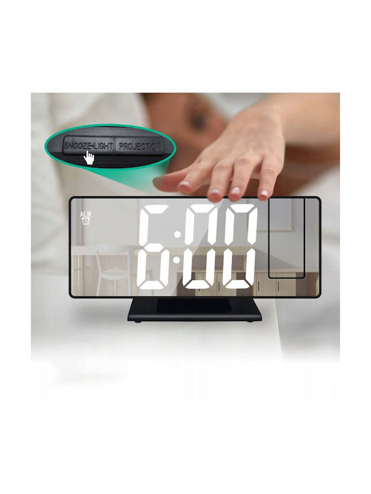 Ceas De Masă Digital Silentios Led Cu Ceas Deșteptător Negru