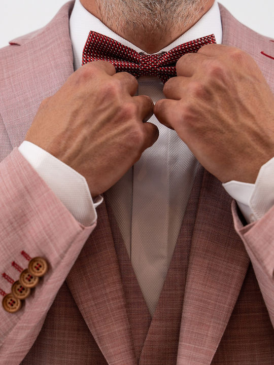 Men's Groom's Suit with Vest Pink