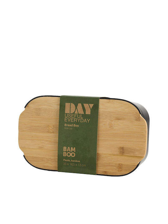 Day & Night Bread Box Plastic Black 33x18.5x12cm