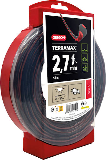 Oregon Terramax Round Brush Cutter Trimmer Line Length 56m and Thickness 2.7mm