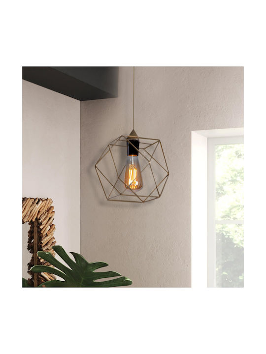 Megapap Dafne Pendant Light Gold with Socket E27 20x20x70cm